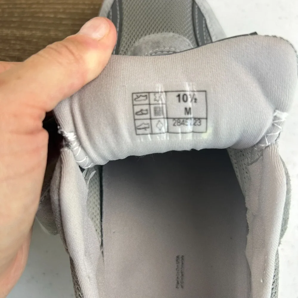 SAS JV Mesh Sneaker Shoes Mens 10.5M Gray Comfort Walking Hook and Loop NEW